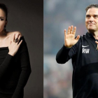 Aida Garifullina y Robbie Williams. /