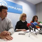 Manuel García, Mar González y Ana Rosa Sopeña, ayer. JESÚS