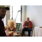 De la Concha, durante una de las sesiones del proyecto, en el que retrataba y a la vez entrevistaba