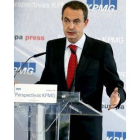 Zapatero, durante su intervención ayer en un seminario económico