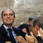 Francisco Camps, tras su comparecencia en el Palau de la Generalitat para anunciar su dimisión.