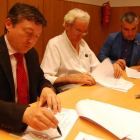 Folgueral y Del Olmo, ayer en la firma del nuevo convenio.
