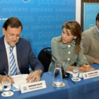Rajoy, María Dolores Cospedal y Francisco Pulido.