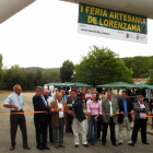 Corte de la cinta que inaugura la feria de Lorenzana.