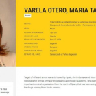 Ficha en Europol de Tania Varela.