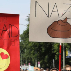 Decenas de miles de personas salieron a las calles de Berlín para contrarrestar la protestas convocada por la ultraderechista Alterantiva para Alemania (AfD).