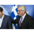 Tsipras y Jean-Claude Juncker.