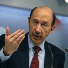 El secretario general del PSOE, Alfredo Pérez Rubalcaba.