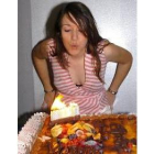 Victoria Anna en la celebración, ayer, de su vigésimo cumpleaños