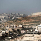 El polémico muro que Israel ha construído en Jerusalén Este.