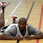 Kobe Bryant en un entrenamiento con su selección.