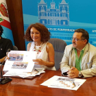 José Luis Velasco, Gloria Merayo y Carlos Fernández, ayer. DL