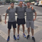 Alejandro Vaquera junto a Suárez (d) y Poskjic (i). DL