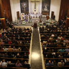 Funeral del hermanos Tomás, celebrado esta tarde en la iglesia de los Maristas.