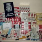 Imagen del material robado incautado por la policía en León