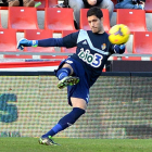Santamaría, en el partido ante el Girona en Montilivi.