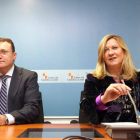 El director de Tributos, Agustín Manzano, y Pilar del Olmo, ayer en rueda de prensa.
