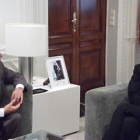 Perandones y Rodríguez Zapatero, durante su entrevista ayer en el Palacio de la Moncloa.