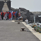 Imagen de los últimos migrantes de Senegal que han llegado al Hierro. GELMERT FINOL