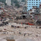 Vista de los daños provocados en Zhouqu, al noroeste de China.