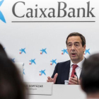 El consejero delegado de Caixabank, Gonzalo Gortázar, en Valencia.