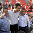 Pedro Sánchez ayer en el mitin de Albacete. MANU