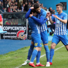 Guille Donoso realizó un gran partido al que puso la guinda del gol, si bien no sirvió para apuntarse la tercera victoria consecutiva como local a la Deportiva. ANA F. BARREDO