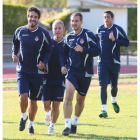 Hedredra, Alberto, Máiquez y Óscar «Kuni», durante un entrenamiento.