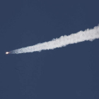 Fotografía facilitada por Roscosmos que muestra la nave ‘Progress’ el día de su lanzamiento, el 28 de abril.