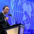El secretario general de la ONU llama a "un cambio radical de la economía global" En la imagen, el secretario general de las Naciones Unidas, Ban Ki-moon