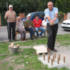 Francisco Rodríguez, entrenando a los bolos.