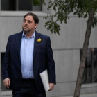 Oriol Junqueras acude a declarar a la Audiencia Nacional, el pasado 2 de noviembre, poco antes de ser encarcelado por orden judicial.