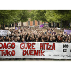 Manifestación por las calles de Pamplona para protestar contra la sentencia de la Audiencia Provincial en relación con el juicio a La Manada. VILLAR LÓPEZ