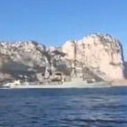 Una fragata española hace sonar el himno de España a todo volumen frente a las costas de Gibraltar