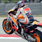 Márquez da gas a su Honda  en Austin para hacer uno de los característicos ‘caballitos’.