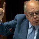 El ex presidente de la Generalitat durante su comparecencia en el Parlamento catalán.