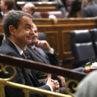 El presidente del Gobierno, José Luis Rodríguez Zapatero, durante su intervención en el debate.