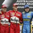 La escena se repite por quinta vez: Fernando Alonso está en el podio