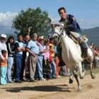 Uno de los caballeros participantes en la romería del Cristo de la Luz