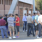 Una de las innumerables concentraciones de trabajadores en la fábrica