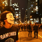 Momento de una manifestación en Río de Janeiro.