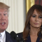 Trump y su esposa, Melania.