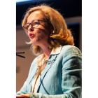 La ministra de Economía, Nadia Calviño, ayer en Palma. CATI CLADERA