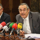 José María López Benito y Agustín Rajoy el día de la presentación de los presupuestos.