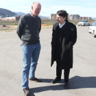 Folgueral, con un miembro de la delegación irlandesa.