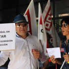 Imagen de archivo de las protestas contra Alsa en la estación de autobuses.