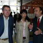 Jorge Félix Alonso, Ana María Redondo y Francisco Ramos, durante su visita a Labora 2008