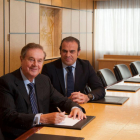 El presidente de Meliá, Gabriel Escarrer Juliá, y el consejero delegado, Gabriel Escarrer Jaume.