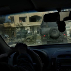 Vehículos de la Golden Division del Ejército iraquí, en la zona recuperada de Mosul.