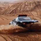 El español Carlos Sainz sumó para el Audi RS Q e-Tron la primera victoria en el Dakar 2022. ALINO
